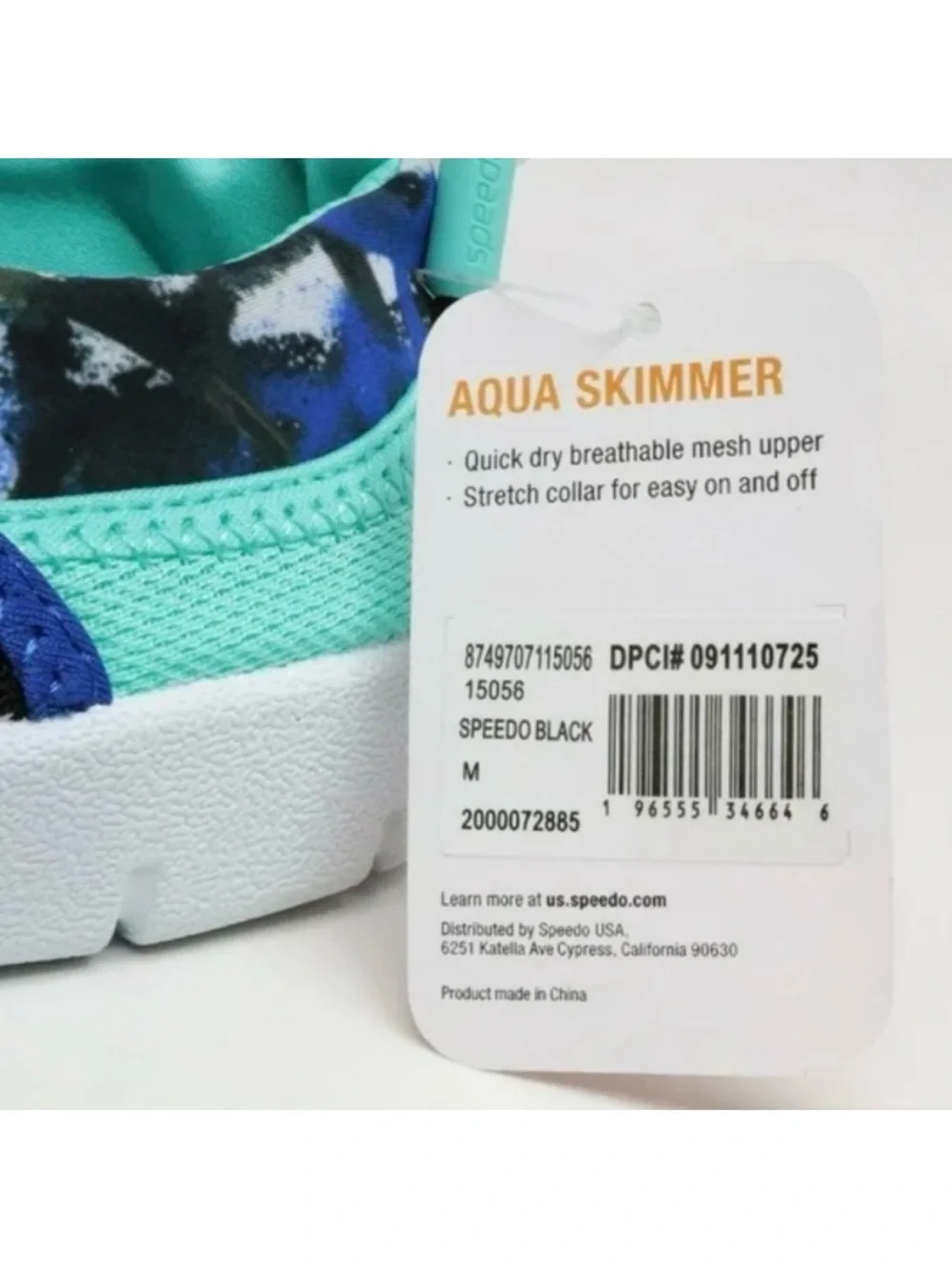 🆕- Speedo Junior Aqua-skimmer Water Shoes - Black M. Fits Kids Shoe 2-3